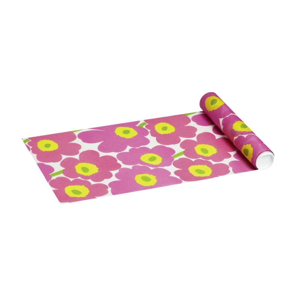 Ihr Marimekko Unikko Pink / Yellow / Green Non-Woven Table Runner 33 X 480 Cm
