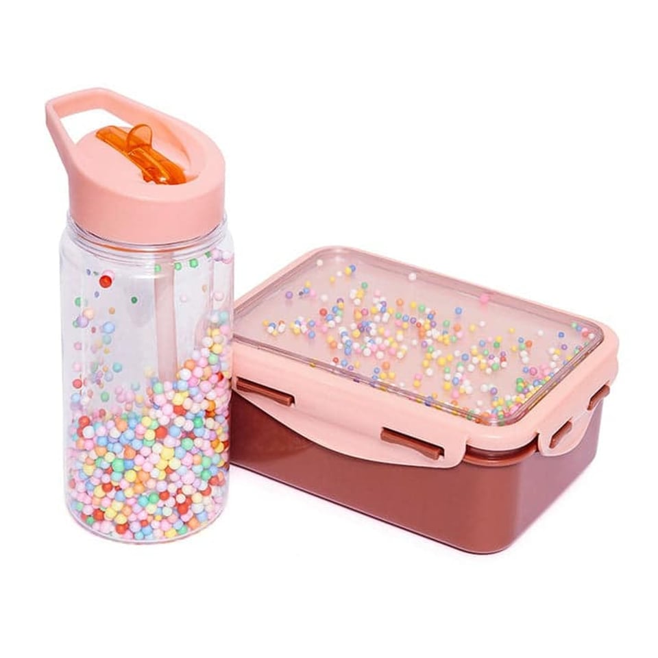 Petit Monkey Drinking Bottle Macaron Pops Soft Coral