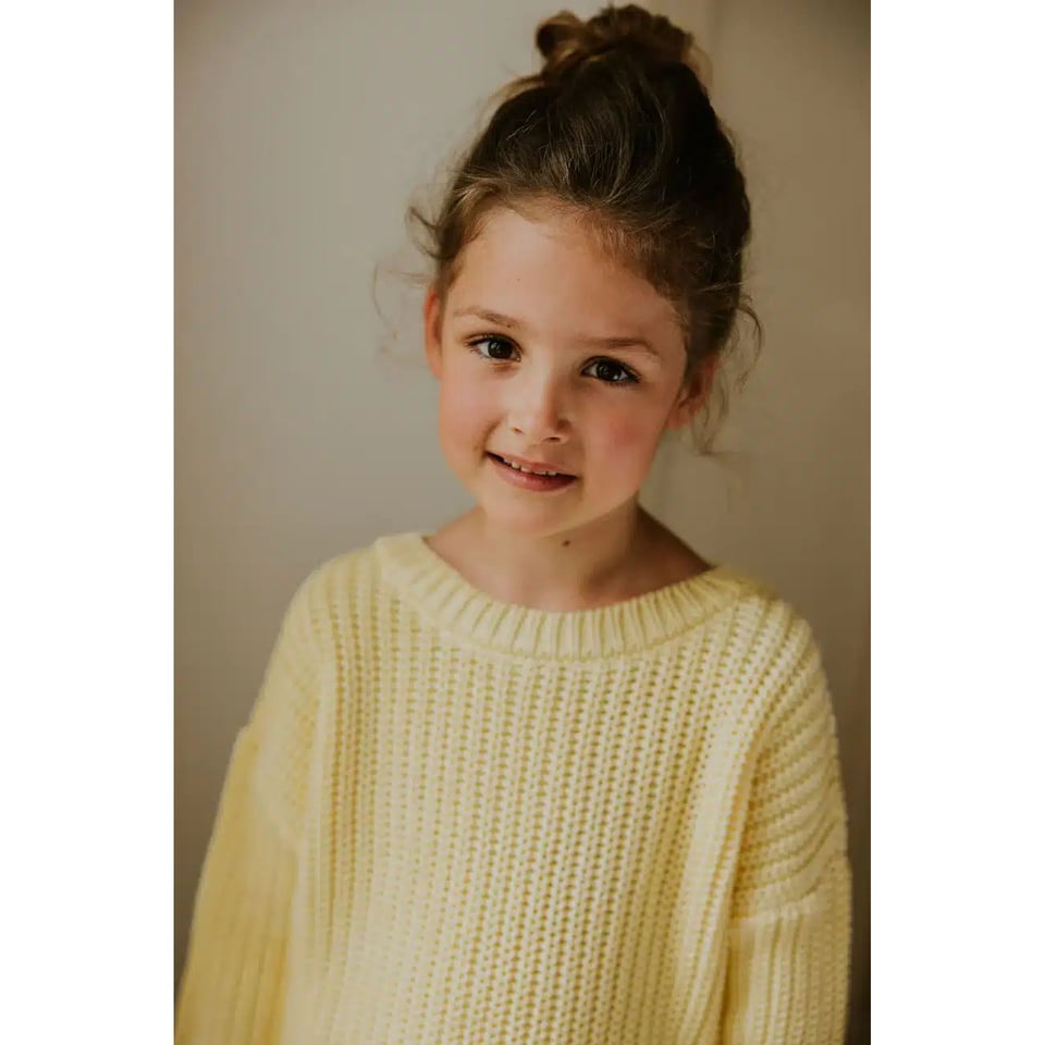 Yuki Kidswear Chunky Knitted Sweater - Vanilla