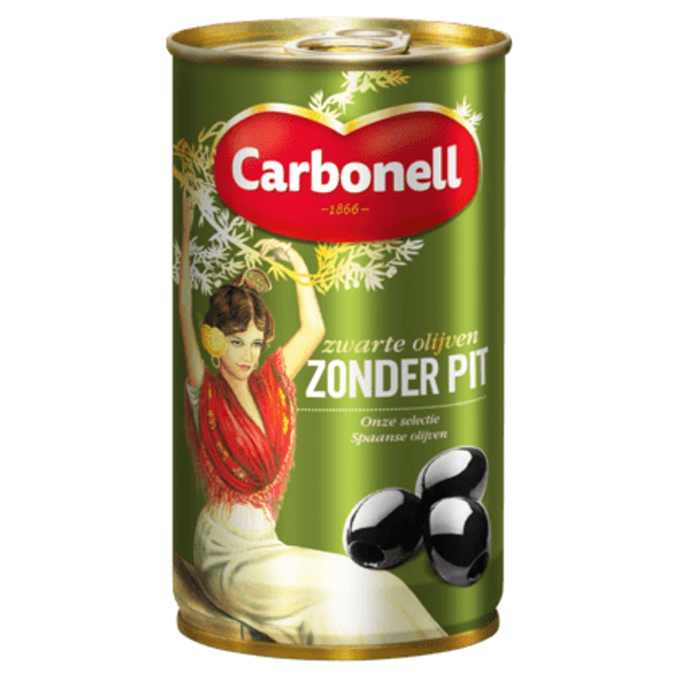 Carbonell Zwarte Olijven Zonder Pit