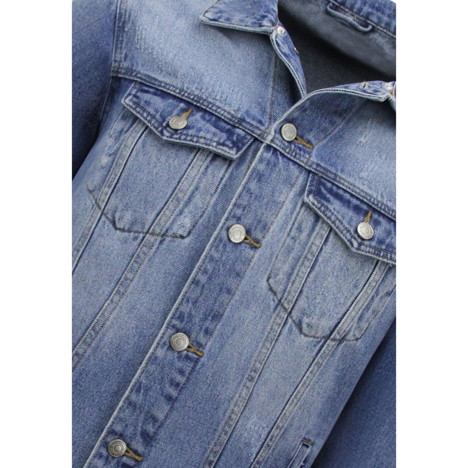 Denim SpijkeJack Met Capuchon Heren - RJ-966 - Blauw