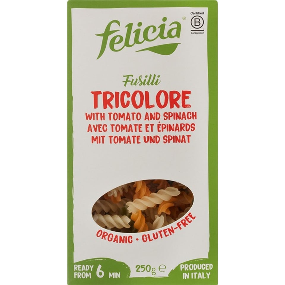 Felicia Glutenvrije Tricolore Fusilli 250g