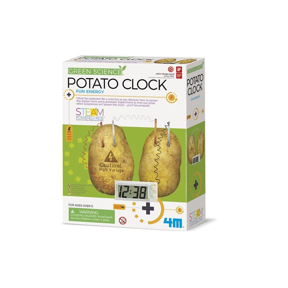 4M Kidzlabs Green Science Potato Clock 8+