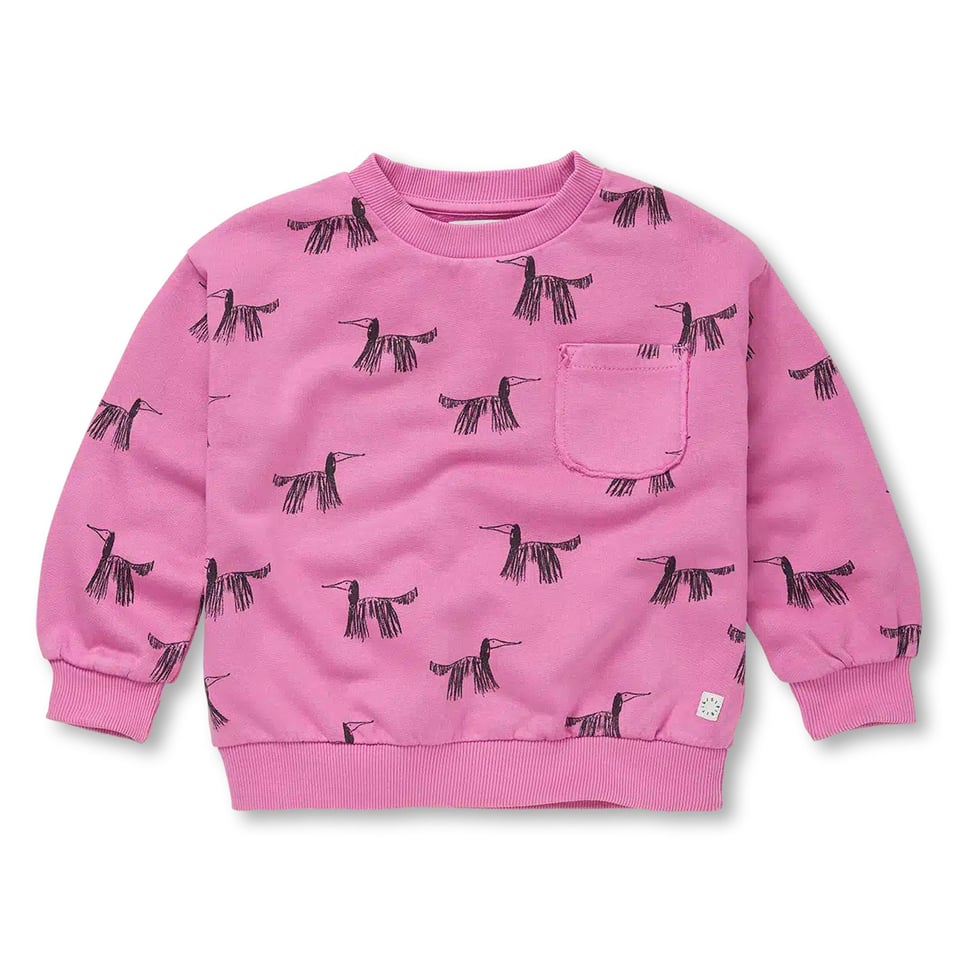 Sproet & Sprout Sweatshirt Pocket Dogs Print Purple Pink