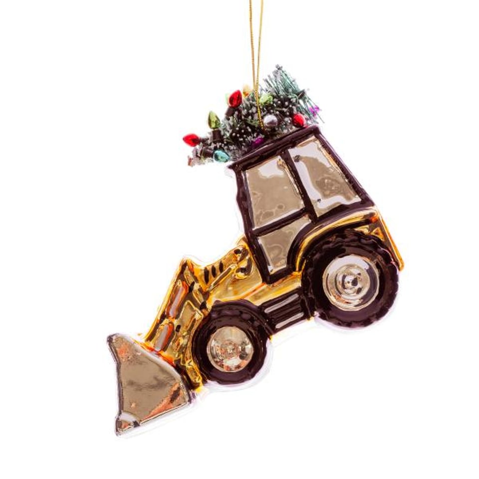 Kerstbal Gold Tractor Tree