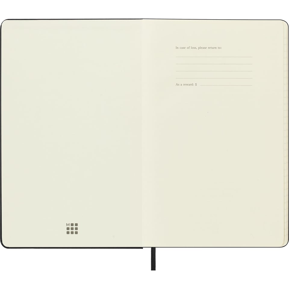 Moleskine 2024 diary hardcover large week on 2 pages - black
