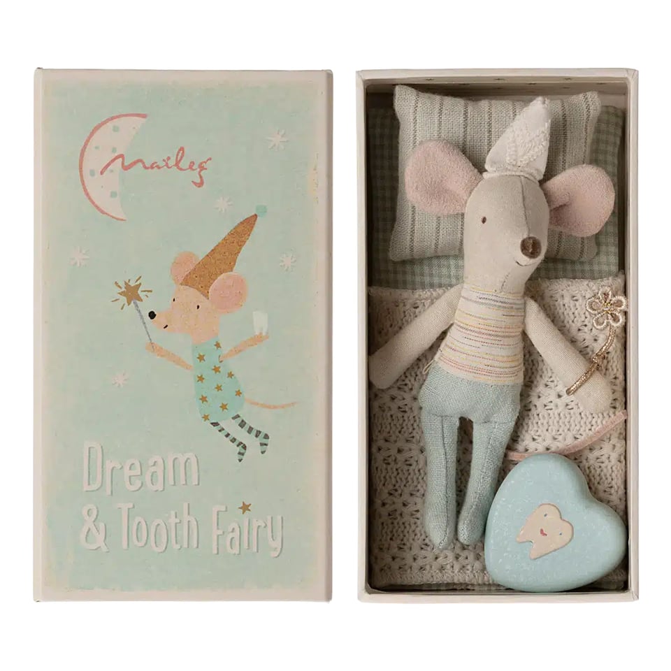 Maileg Tooth Fairy Mouse, Little Brother in Matchbox