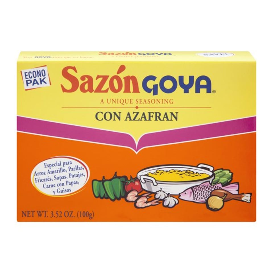 Sazon Goya Con Azafran 8Pcs