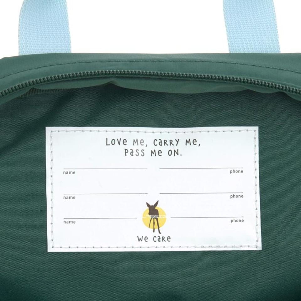 Lassig Mini Square Backpack Lemon Dark Green