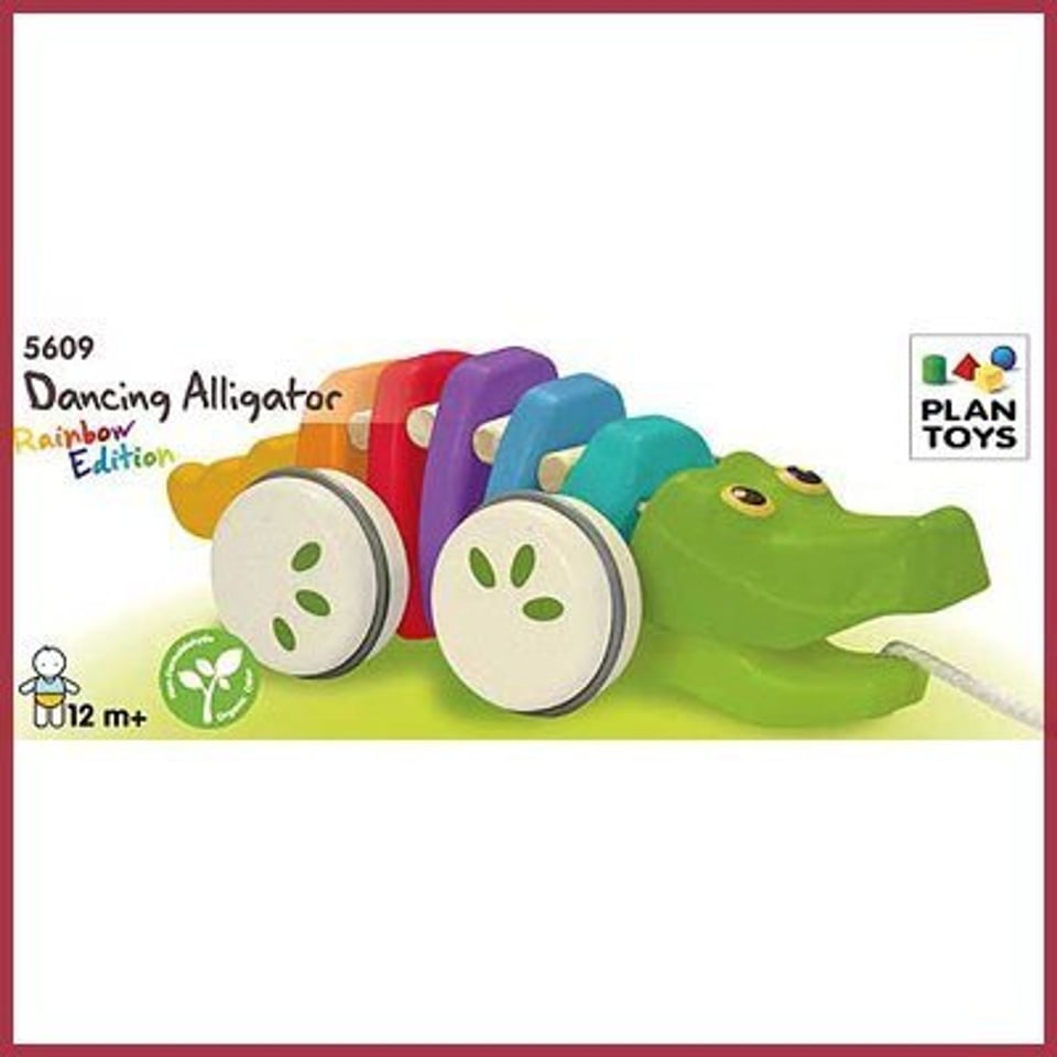 Plantoys Trekdier Krokodil Regenboog