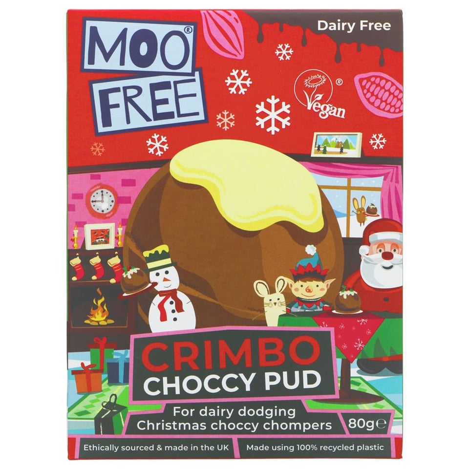 Moo Free Crimbo Pudding Shape Chocolate 80g