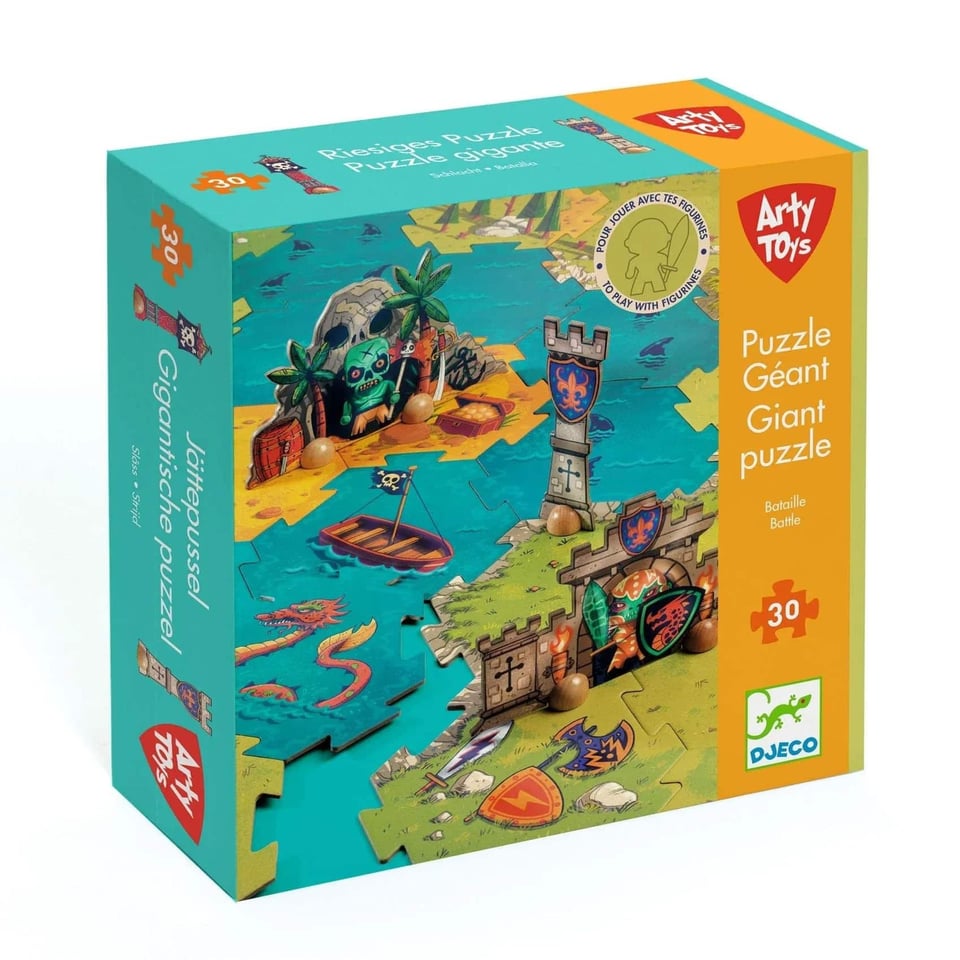 Djeco Arty Toys Reuzepuzzel - Strijd - 30 Pcs