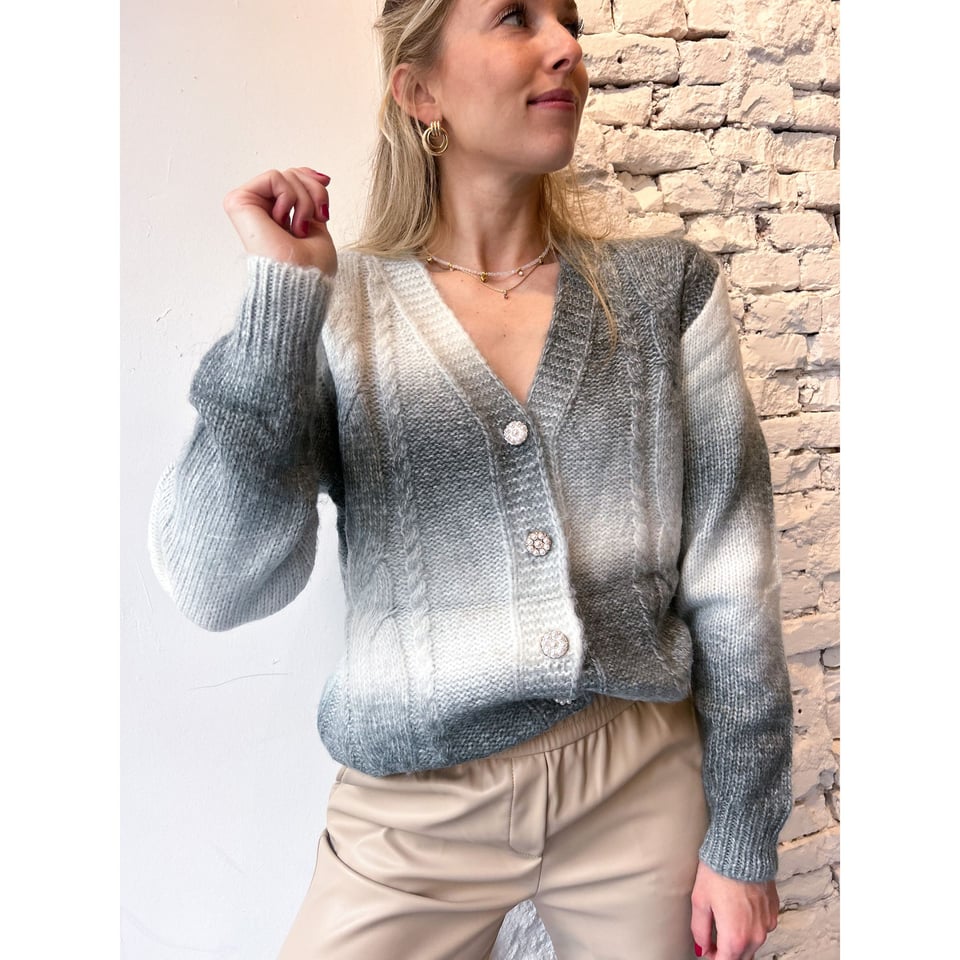 LaJolly Cardigan - Rainbow Grey