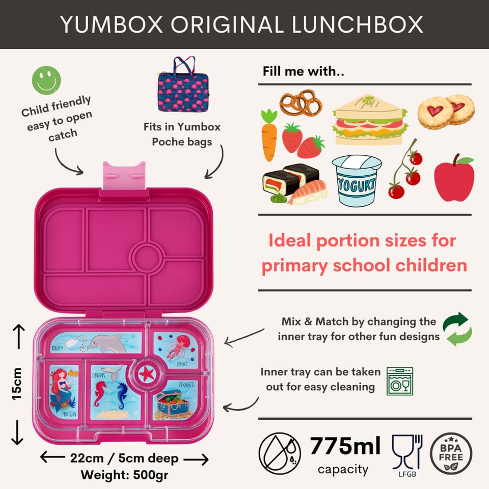 Yumbox Original 6 Vakken Malibu Purple / Mermaid - Paars