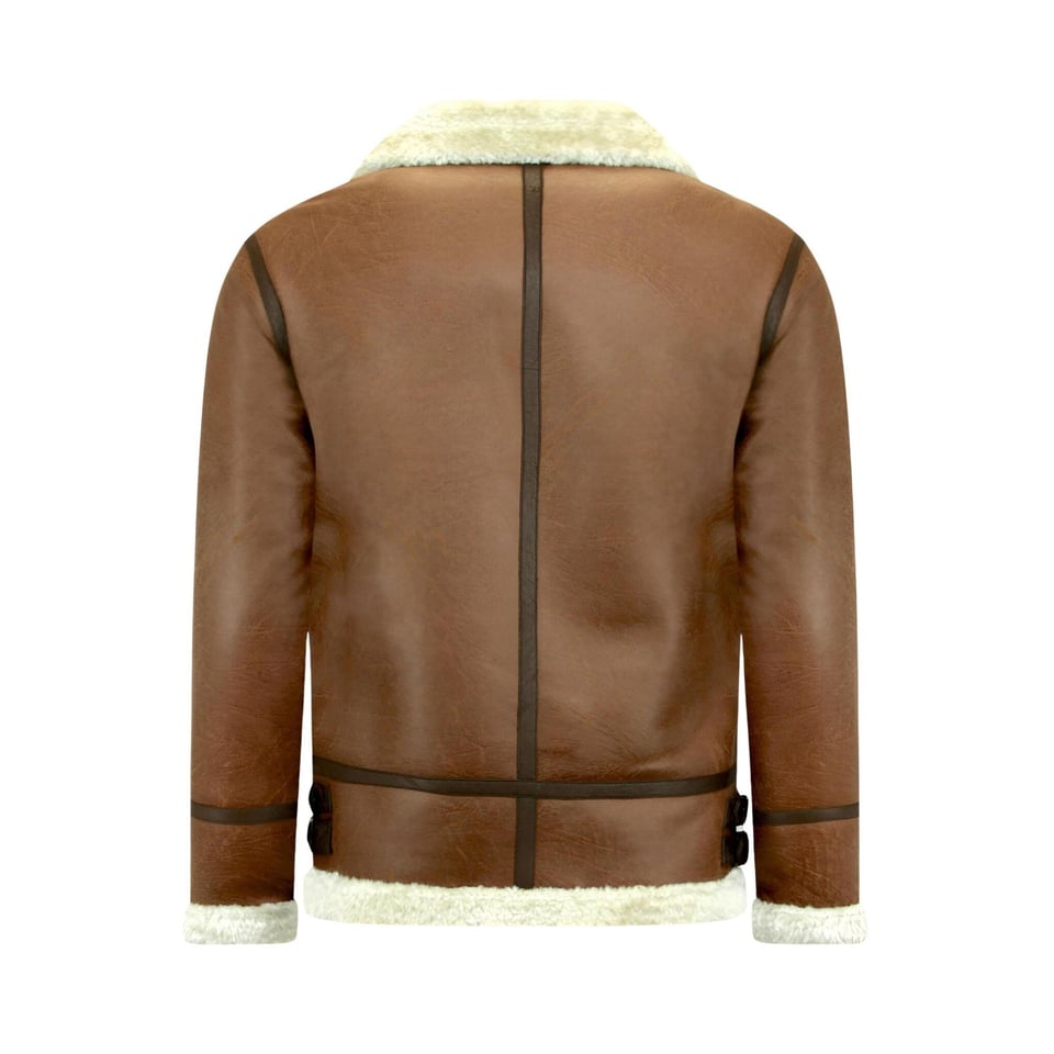 Lammy Coat - Shearling Jacket - Bruin