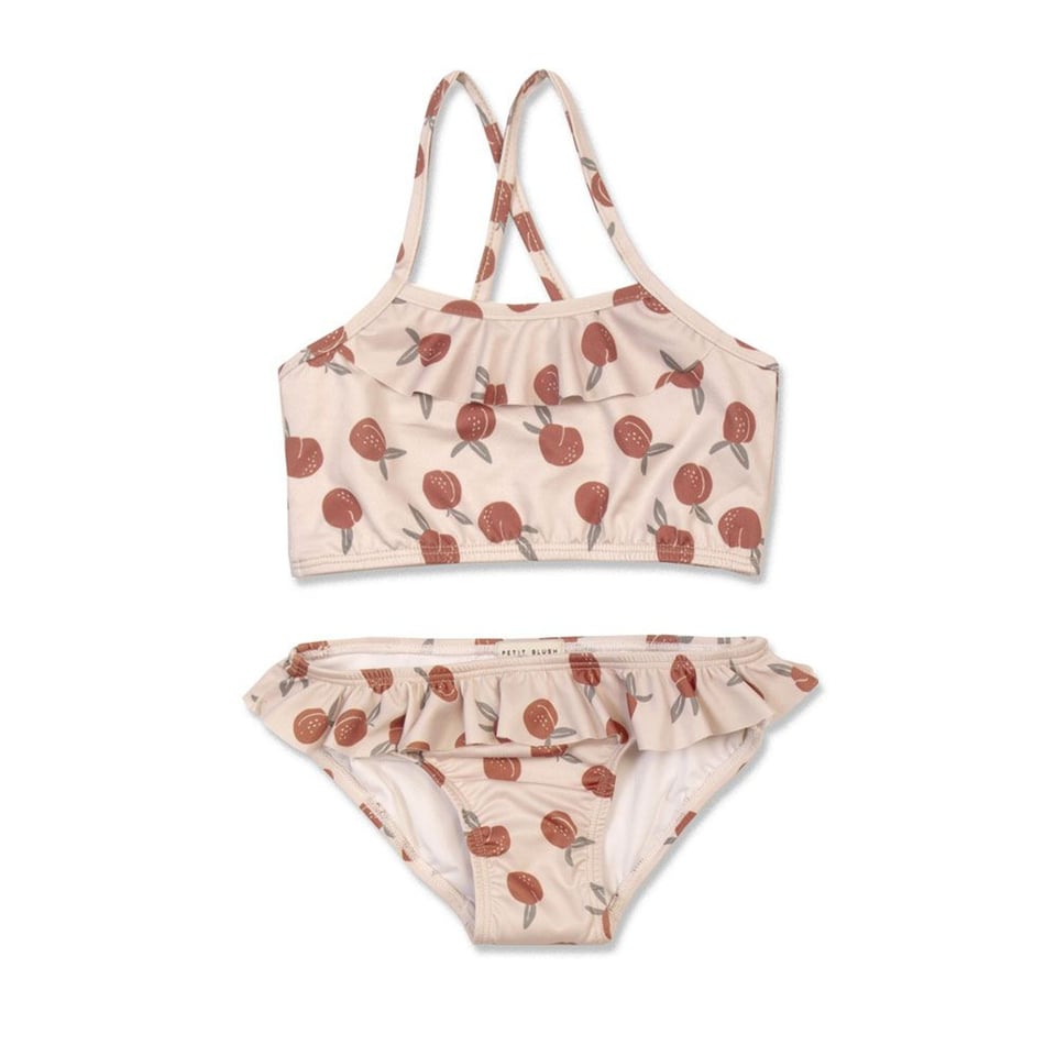 Petit Blush  - Ruffle Bikini Peaches All-Over Print