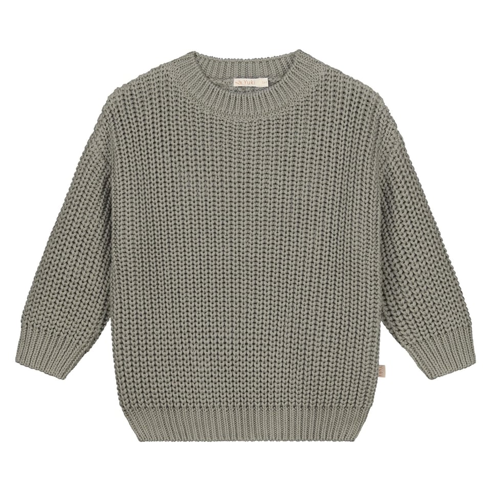 Yuki Kidswear Chunky Knitted Sweater - Sage