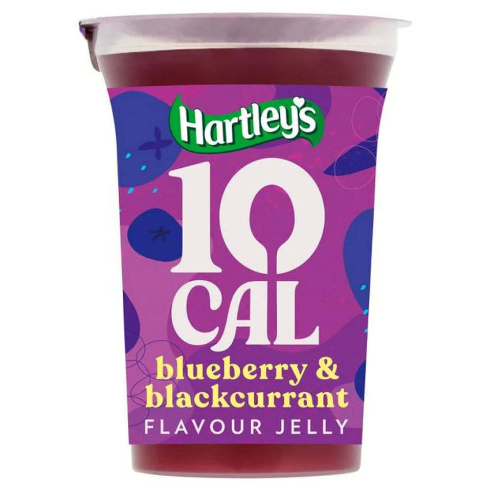 Hartley's 10 Cal Bluberry And Blackcurrant Jelly Tub 175G