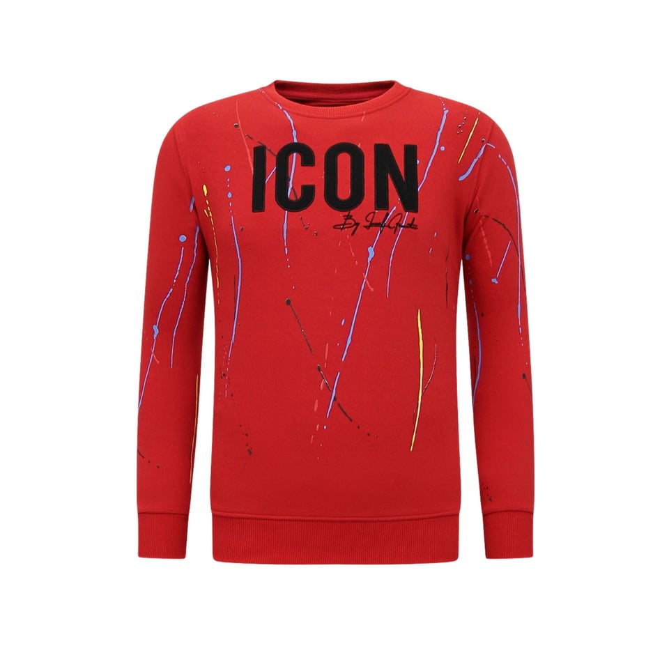 Exclusieve Mannen Joggingspak - ICON Painted - Rood
