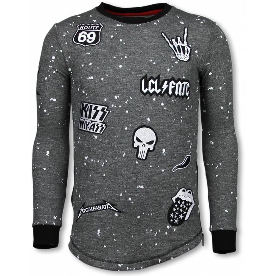 Longfit Embroidery - Sweater Patches - Rockstar - Zwart