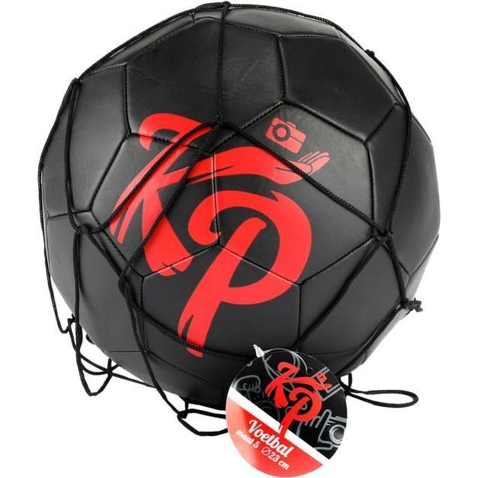 Knol Power Voetbal Zwart Rood 22 Cm