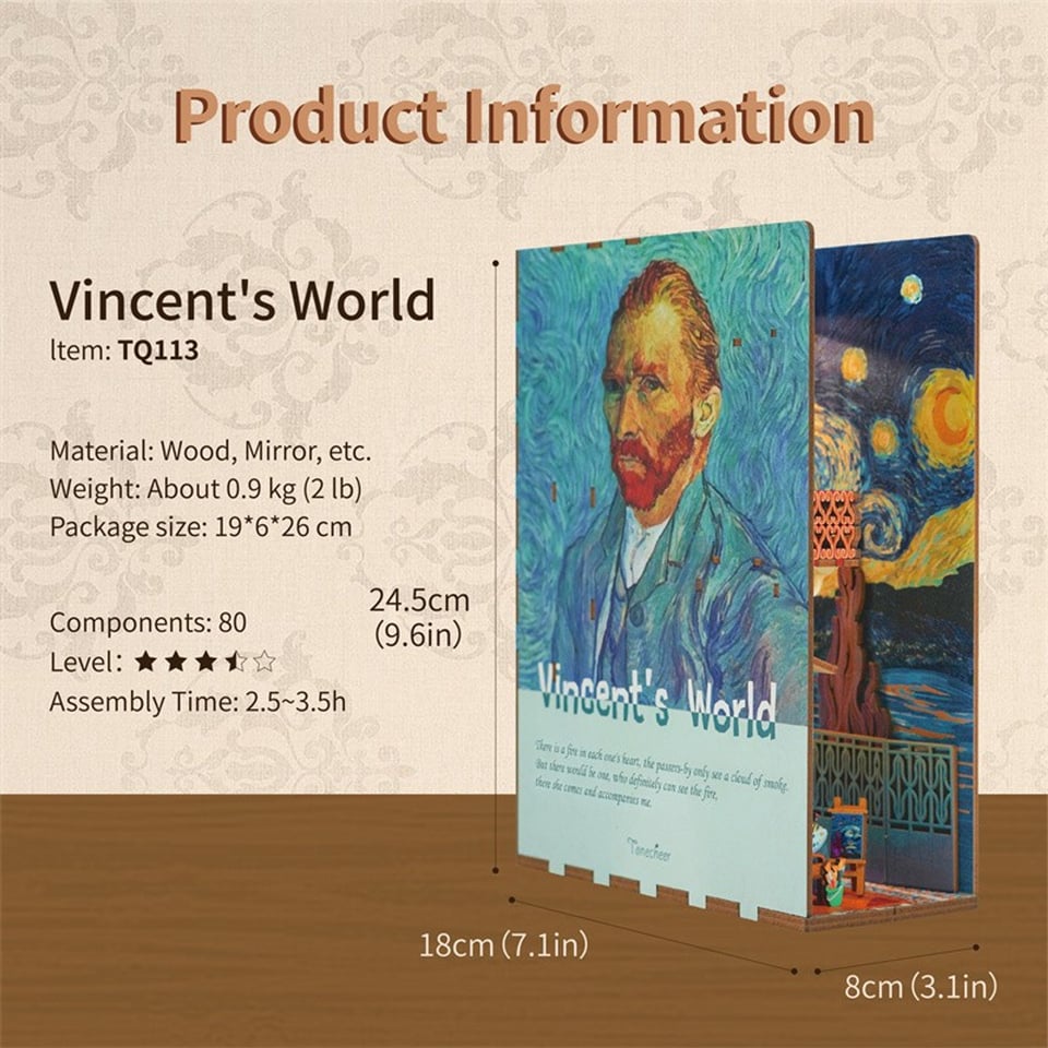 DIY Boekensteun Vincent Van Gogh