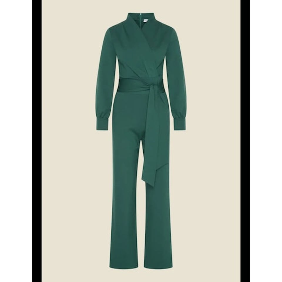 VERY CHERRY Classic Jumpsuit Emmylou Punty Forest Green