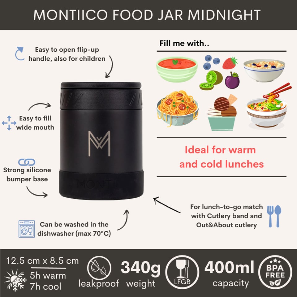 MontiiCo Thermos Voedselpot - Midnight