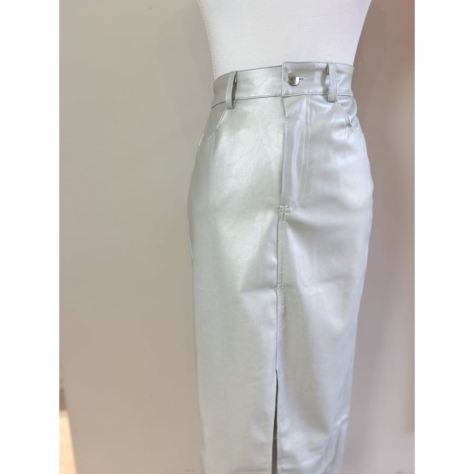 Trend silver Metallic skirt - Paris