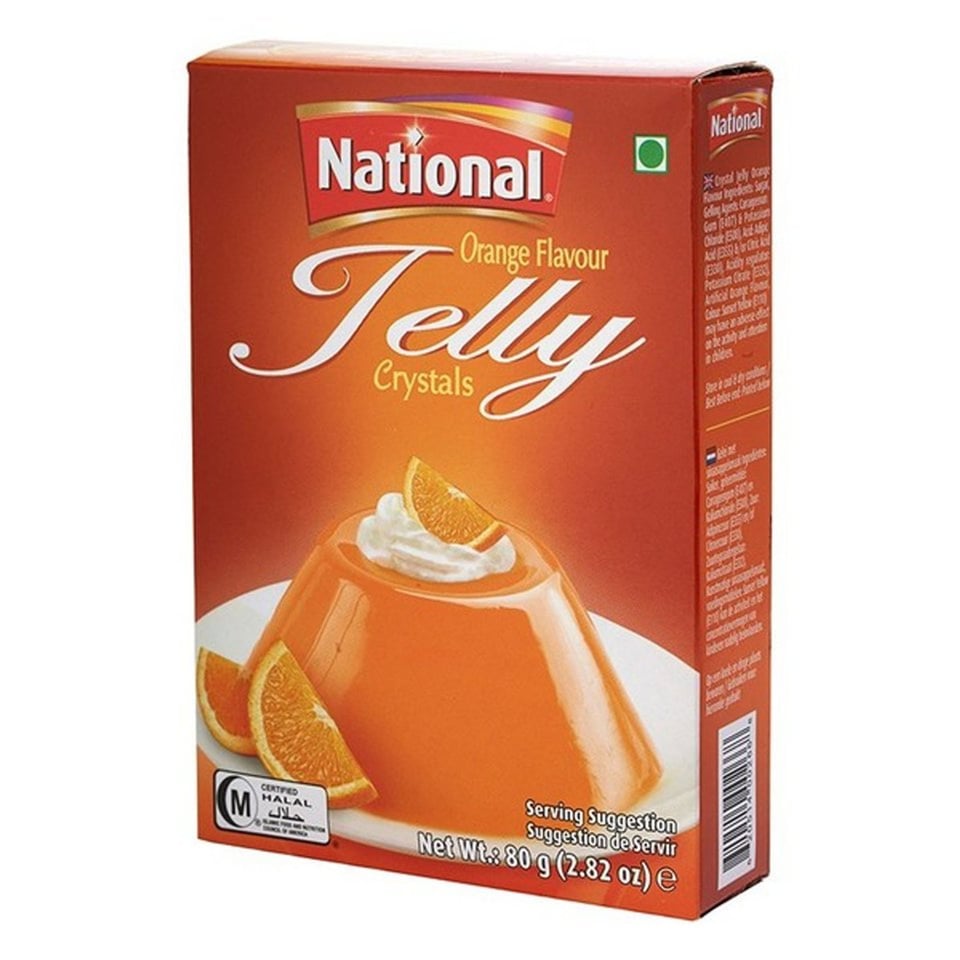 National Jelly Crystal Orange 80Gr