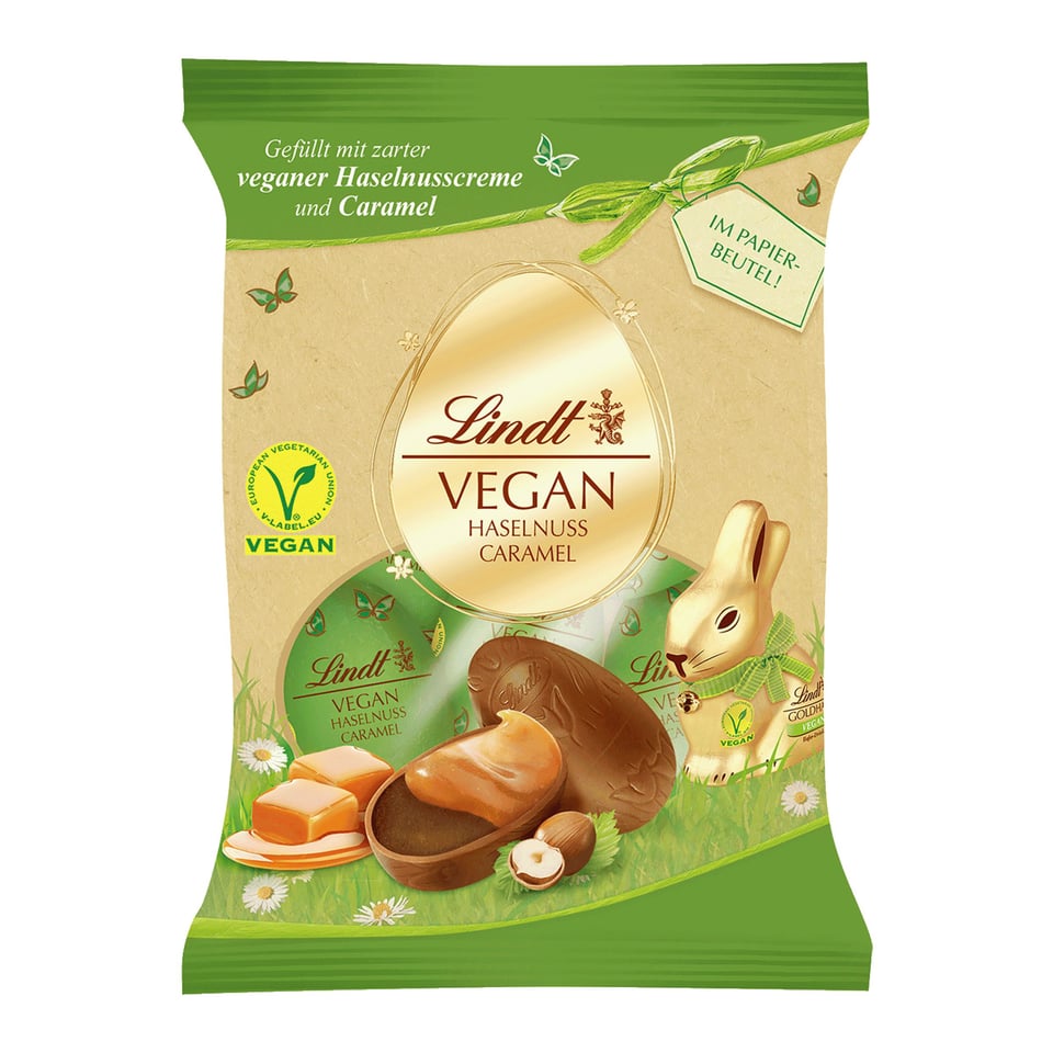 Lindt Eier Haselnuss Caramel Vegan 90g