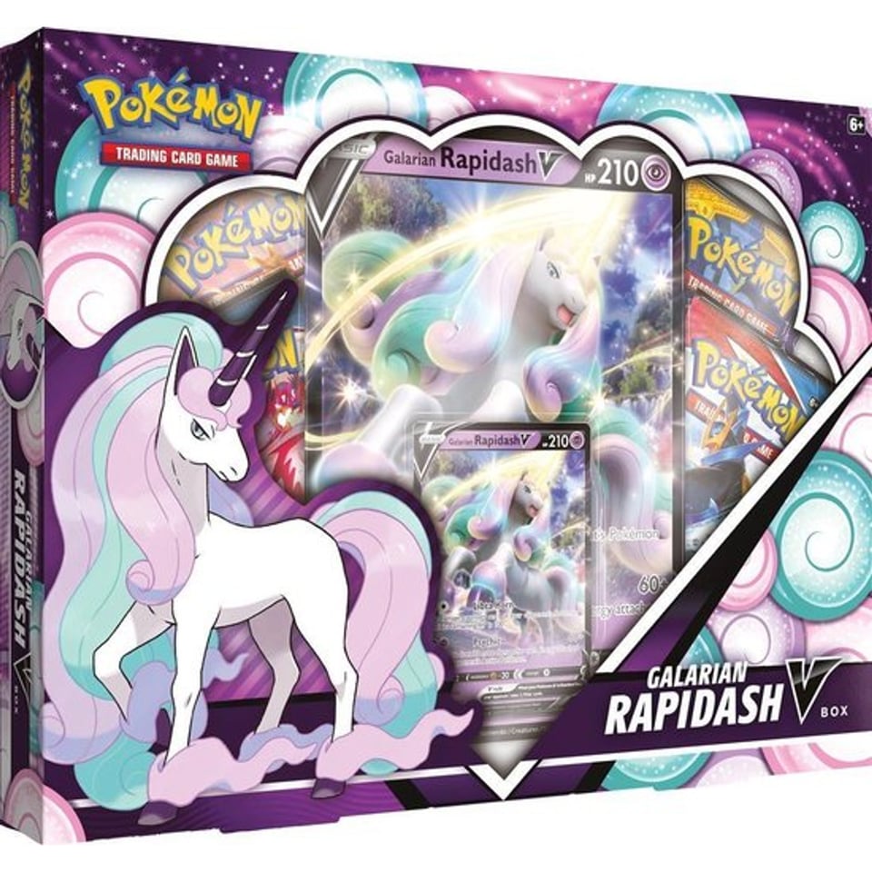 Pokemon Tcg Galarian Rapidash v Box
