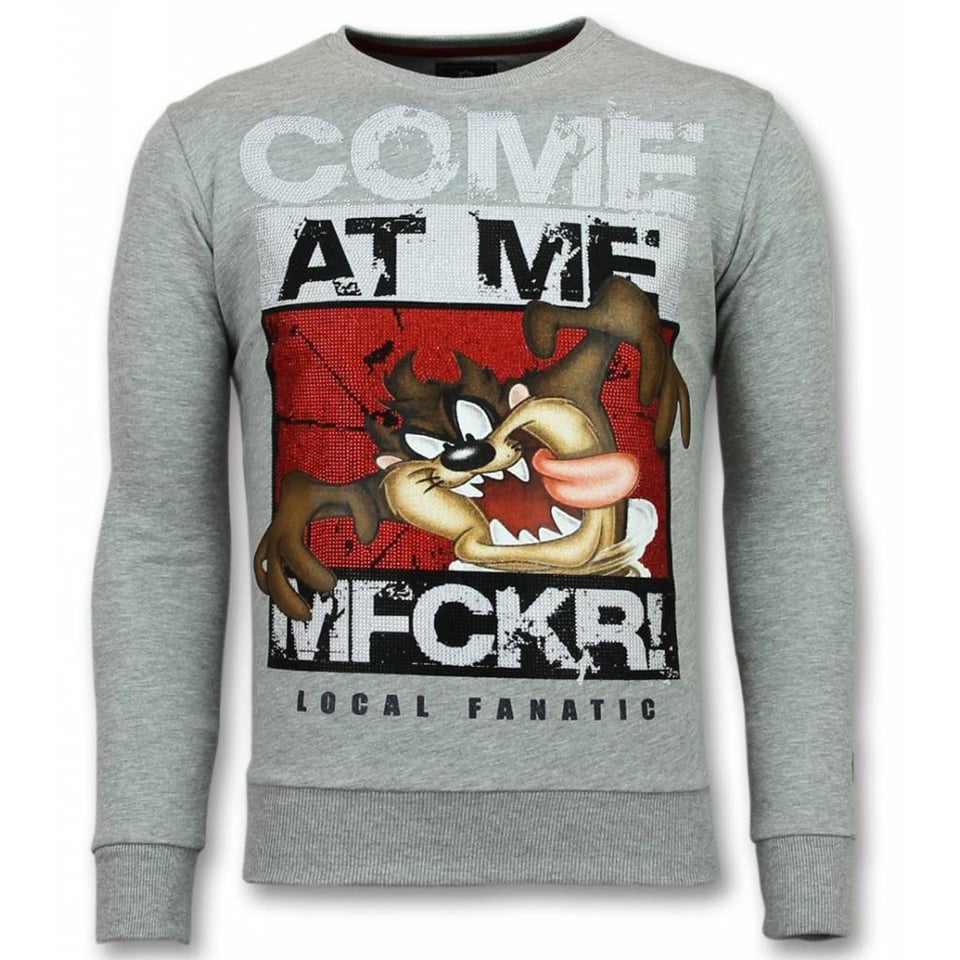 MFCKR Trui - Cartoon Sweater Heren - Truien Mannen - Grijs