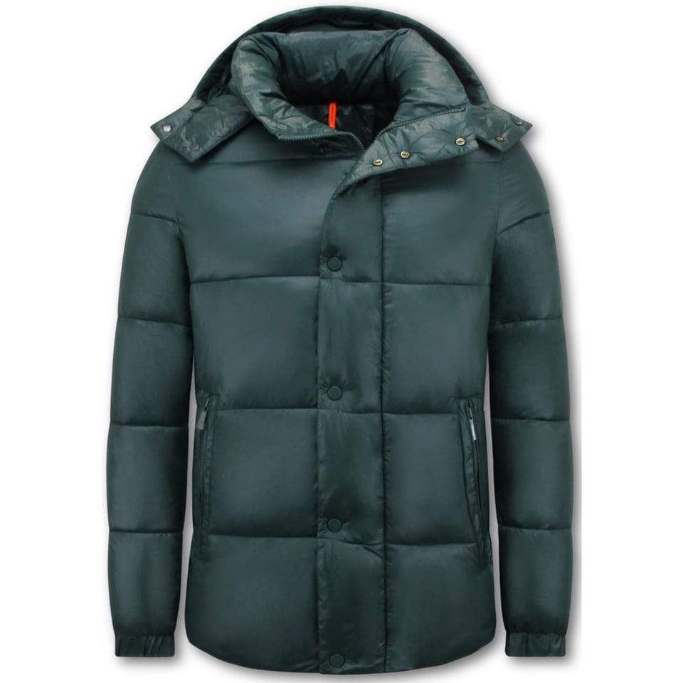 Pufferjas - Jassen Heren Winter Capuchon - 8055 - Groen