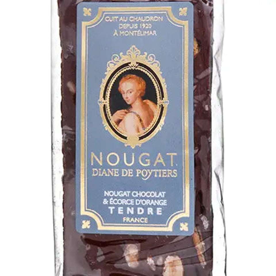 Chocolade Nougatreep met Sinaasappelschil 100 g