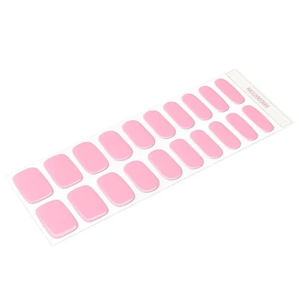 Rosy Pop Pink Nail Wraps  Glowy Nails Lichtroze