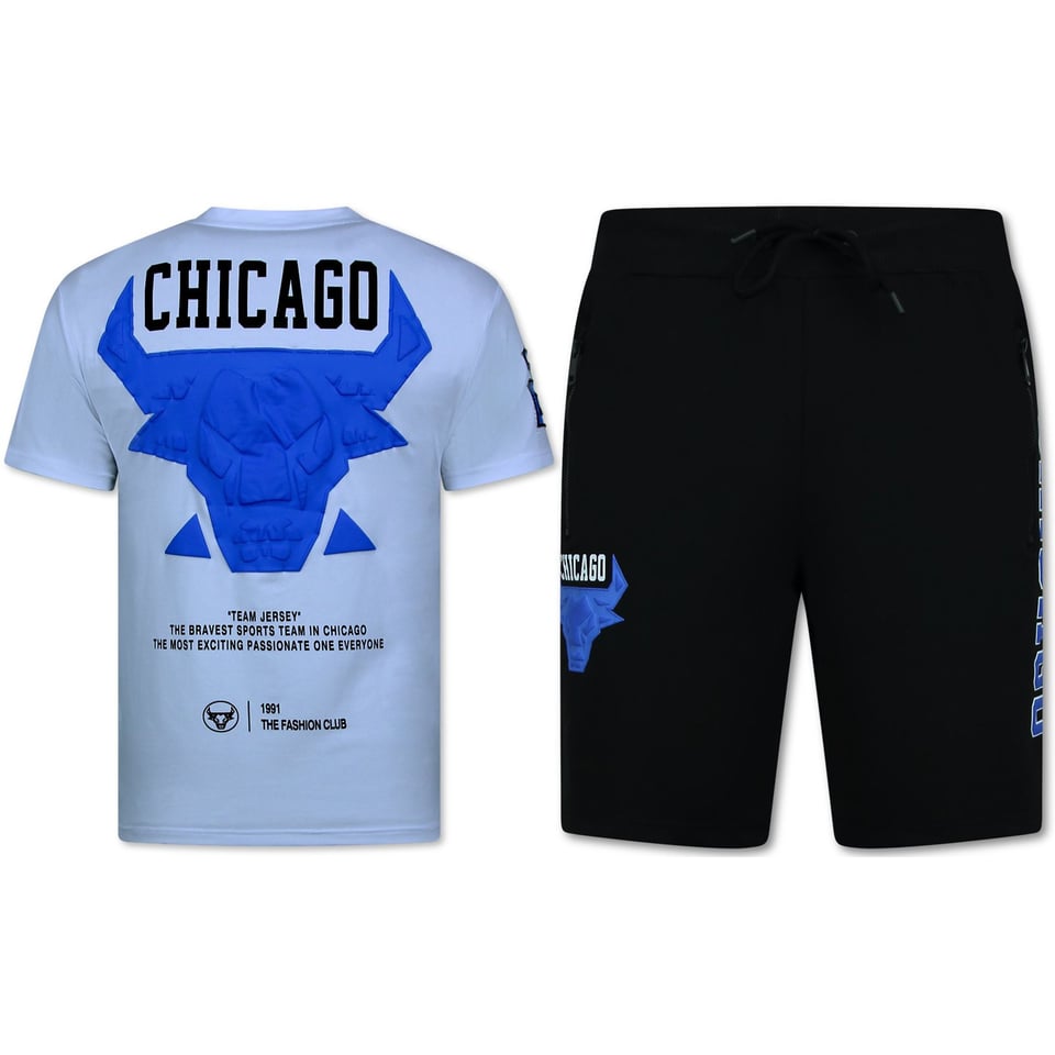 BULLS Zomerset Heren - Twinset BULLS - Combisets - 1685 - Wit/ Zwart
