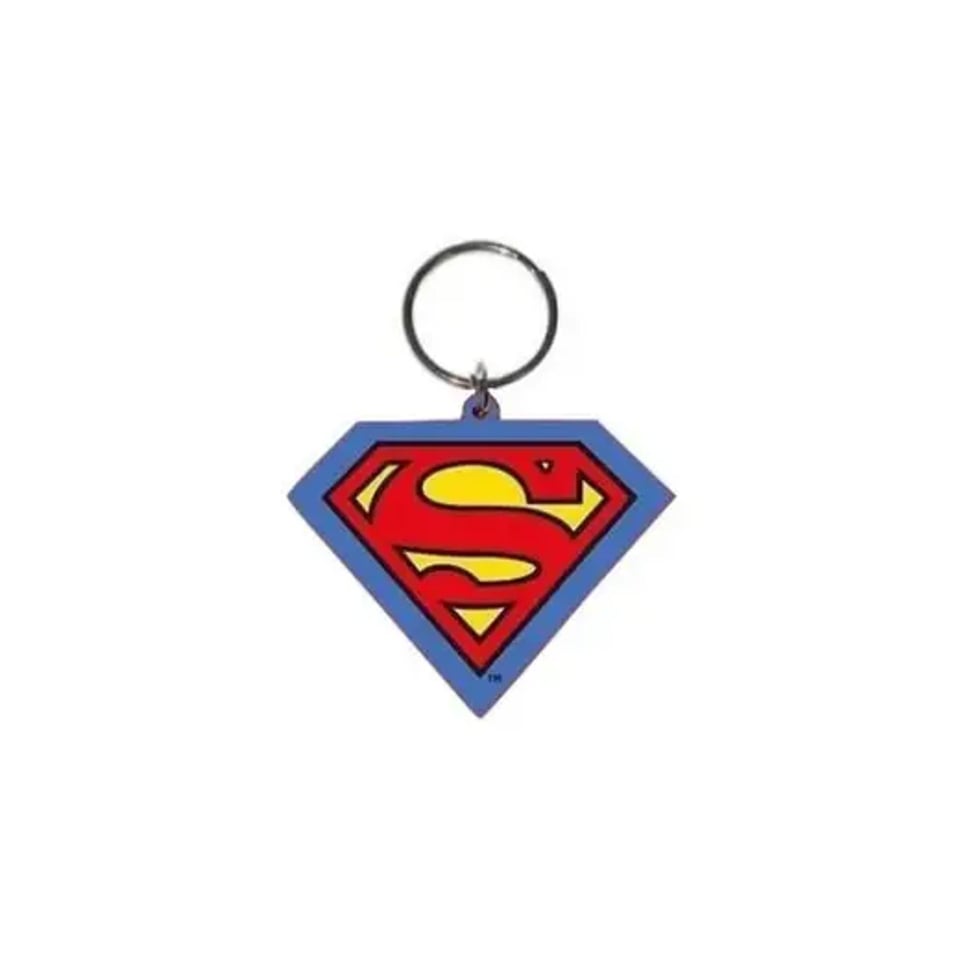 Superman Logo Rubberen Sleutelhanger