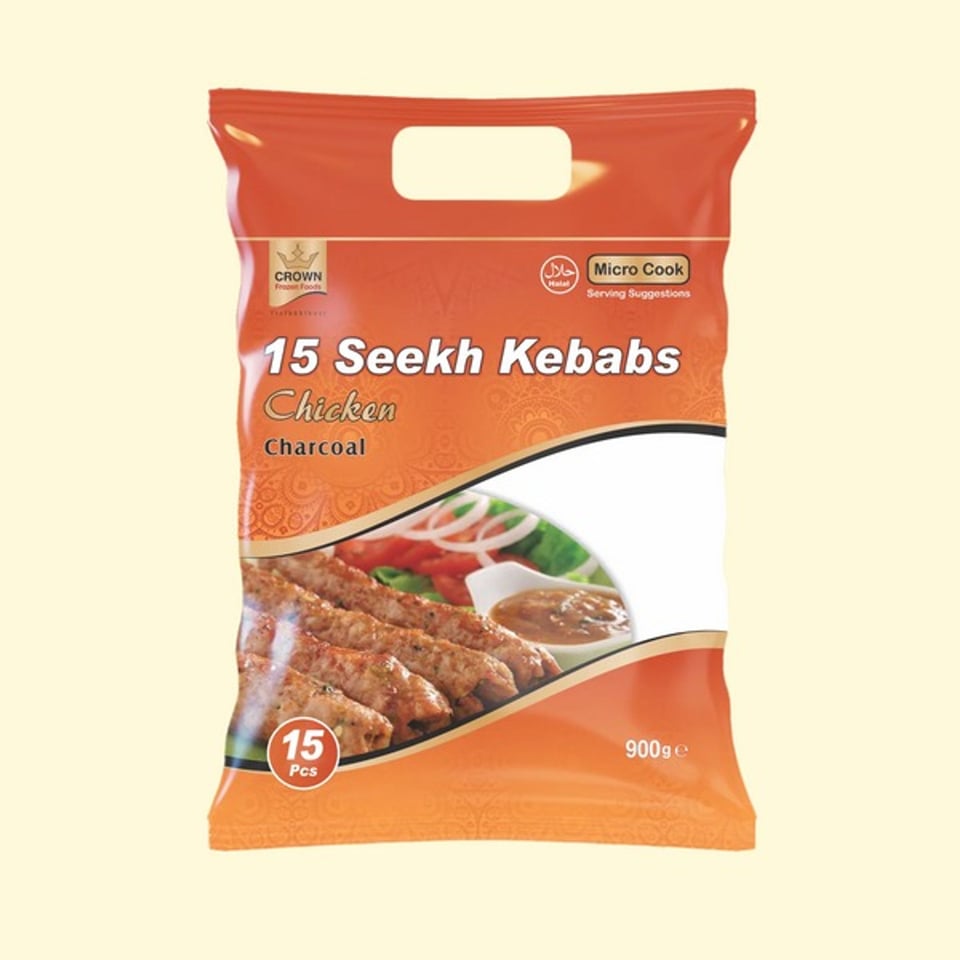 CROWN SEEKH KABAB (Chicken) 15 PC 900 Grams