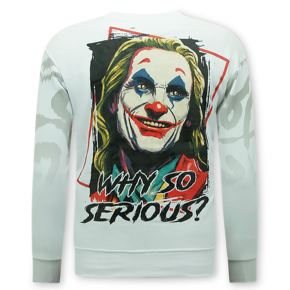 Mannen Trui - Heren Sweater Joker - Wit