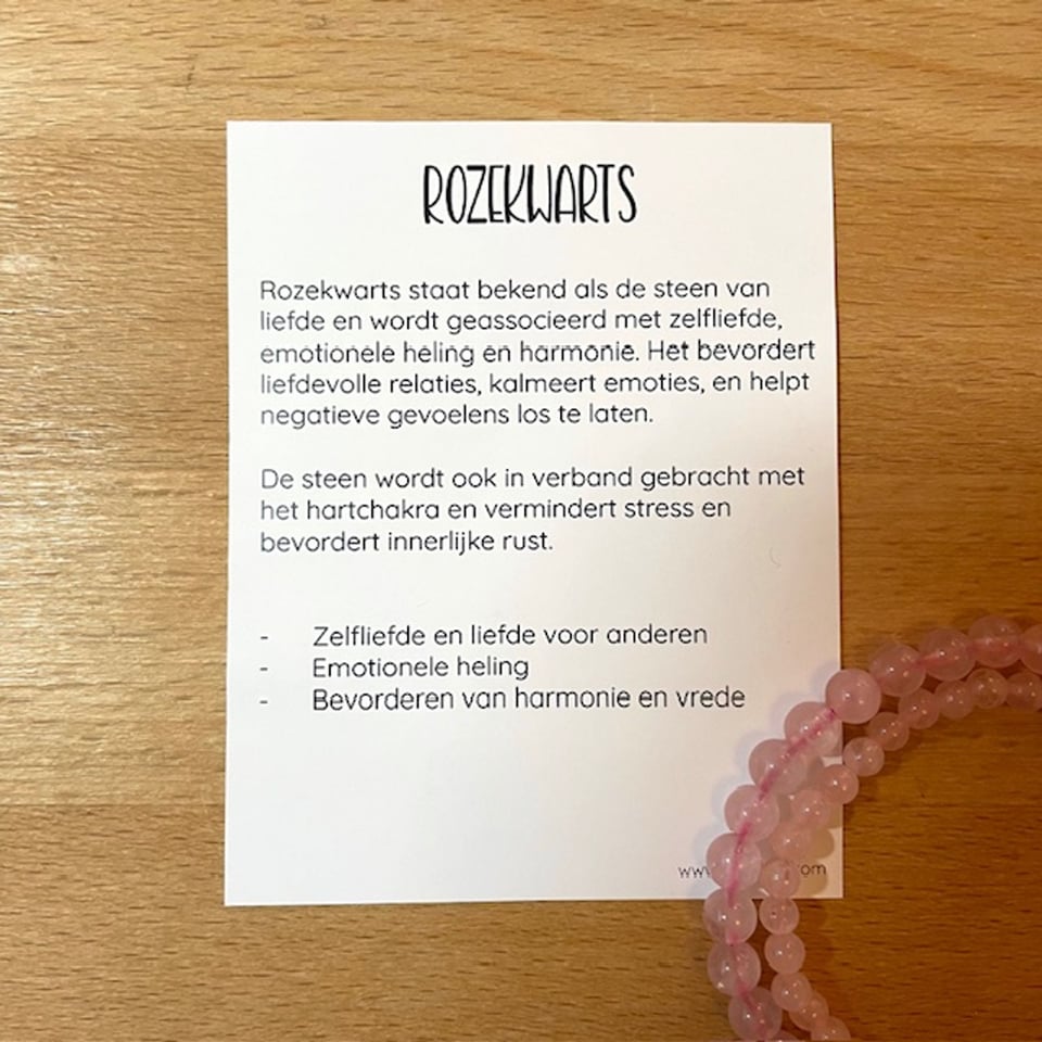 Moeder en Dochter Armbandenset - Rozekwarts