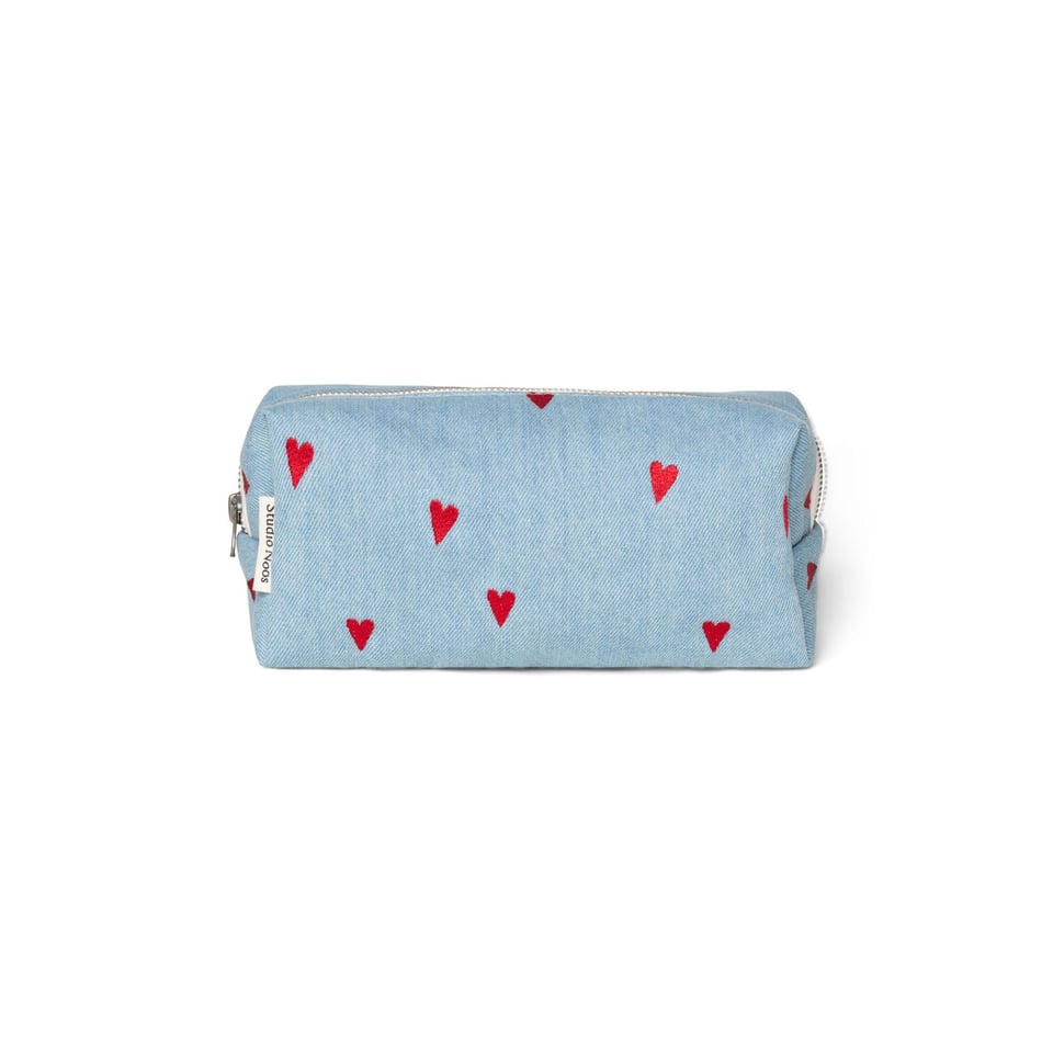 Denim Pouch  Blue Hearts - Blue Hearts / OS