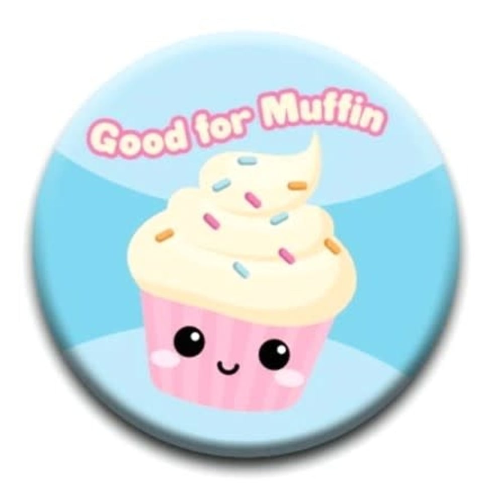 Kawaii Foods Pinback Button - Good for Muffin