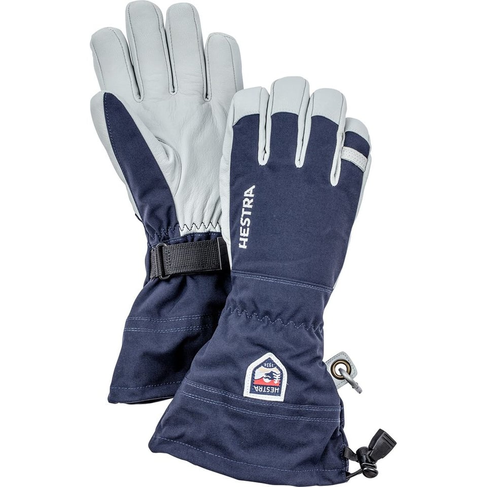 Hestra Hestra Army Leather Heli-Ski 5 Finger Glove Navy