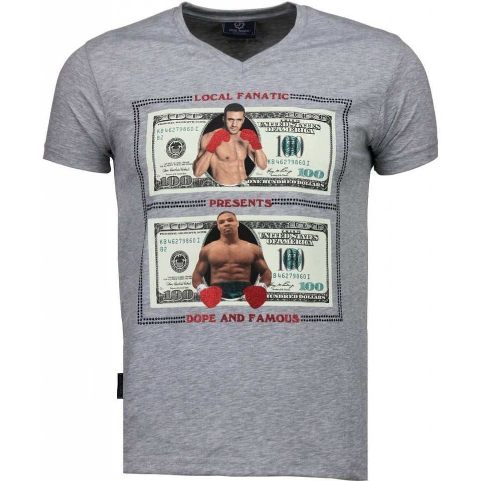 Golden Boy vs Iron Mike - T-Shirt - Grijs