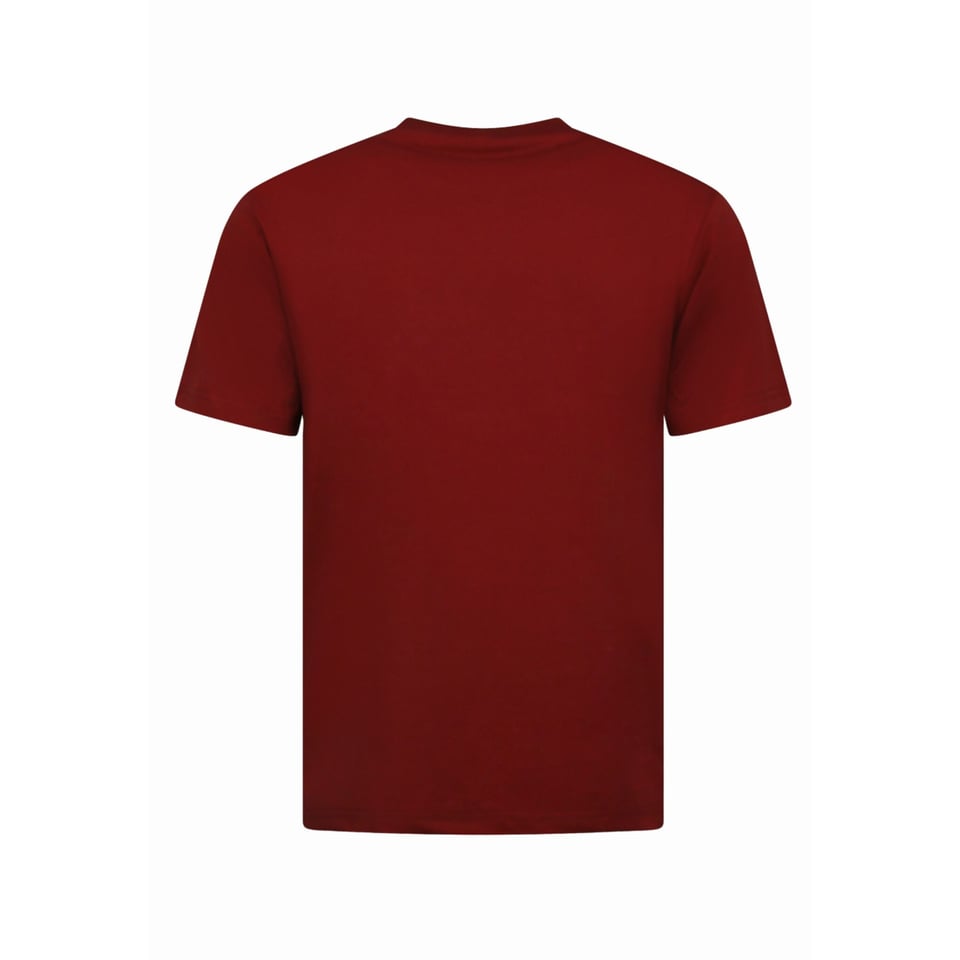 T Shirt Heren Oversized - Effen T-Shirt Blanco - 6530 - Bordeaux