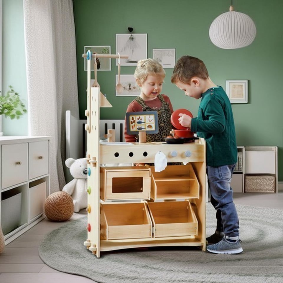 Creative Play 3-in-1 Keuken Winkel & Werkplaats