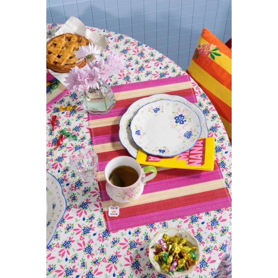 Kitsch Kitchen Placemat Bamboo Rood/roze