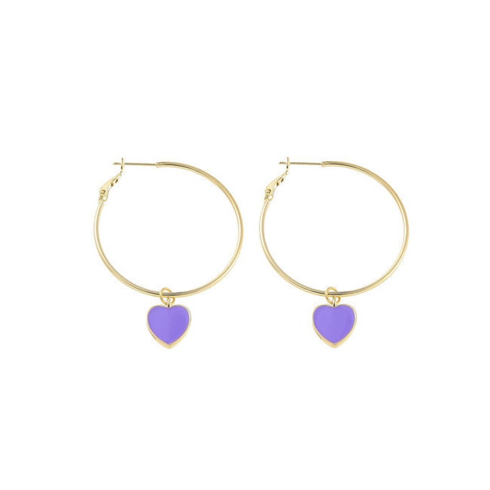 Lilac Little heart Rings x - Onesize