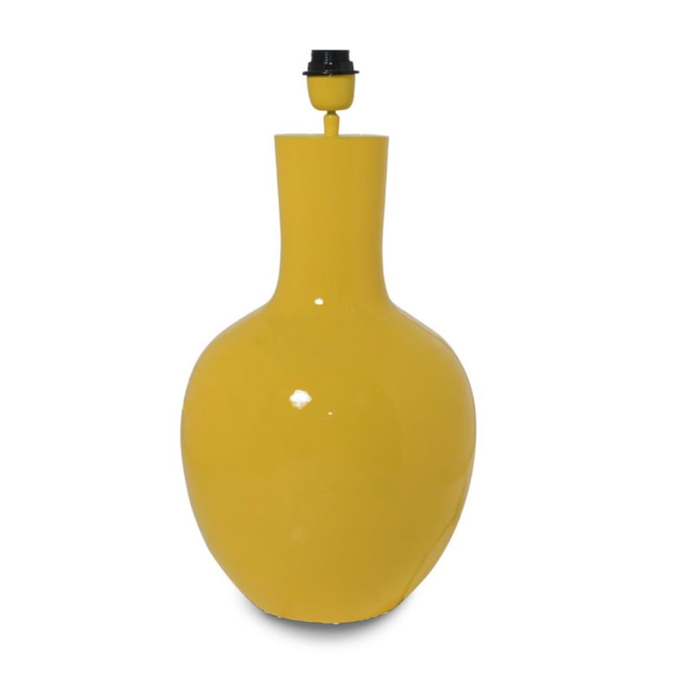 Lampen Voet Sunshine Geel Emaille Metaal 31x57cm